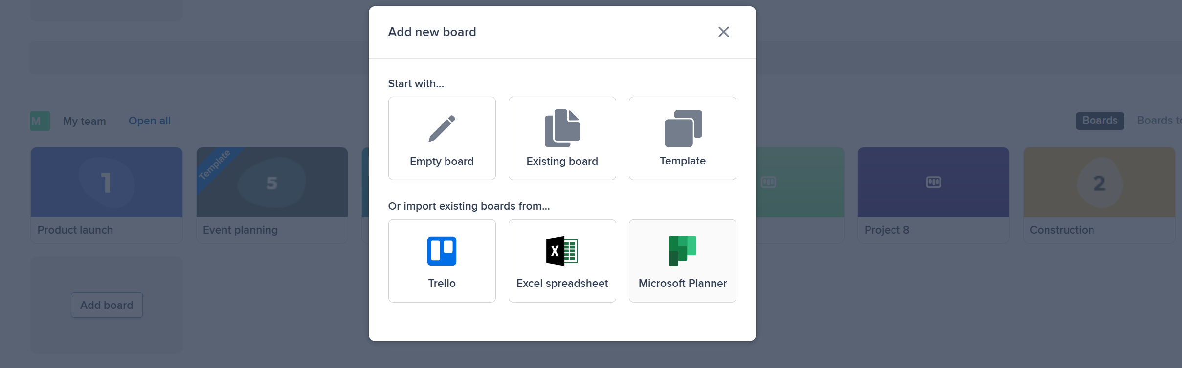 A Microsoft Planner plan being imported into Placker.